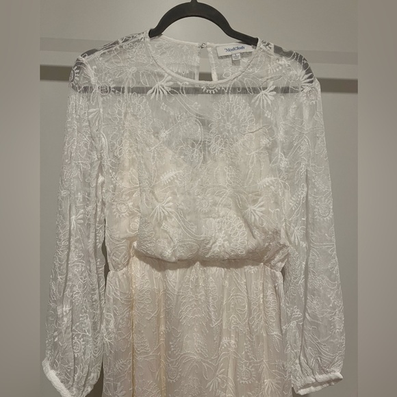 Modcloth NEW with tags maxi white lace long sleeves dress - Picture 8 of 11